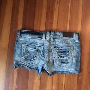 BKE Destructed Jean Shorts